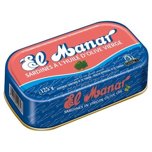 Sardine el Manar a huile d olive 125g